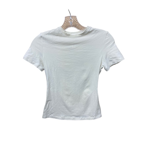 SKIMS short sleeve off white top size small / petite - Picture 1 of 6